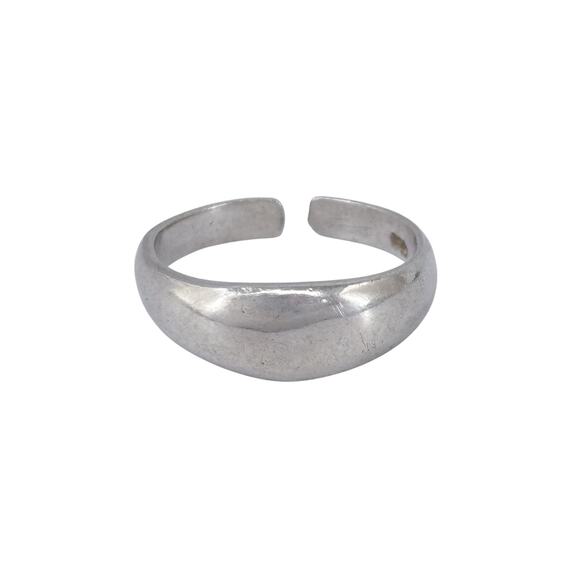 Domed Open Back Toe Ring | Vintage Thai Sterling Silver 925 | Size 4 - Picture 2 of 12